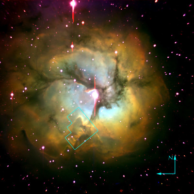 Ground-based Image of the Trifid Nebula