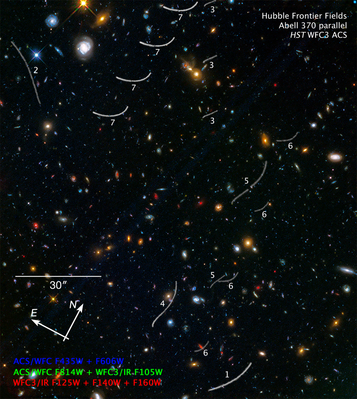 Abell 370 Parallel Field with Asteroids