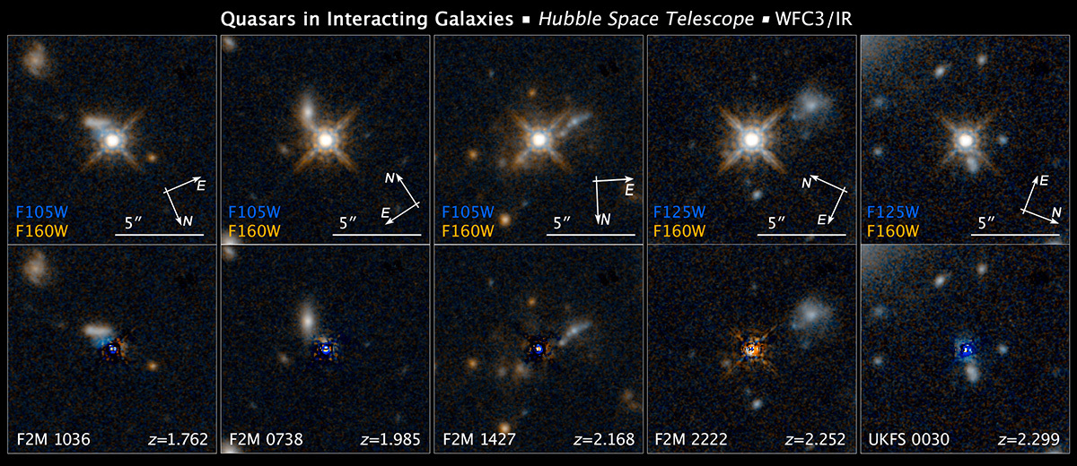 QSO F2M 2222 HST Image (Quasar Subtracted)