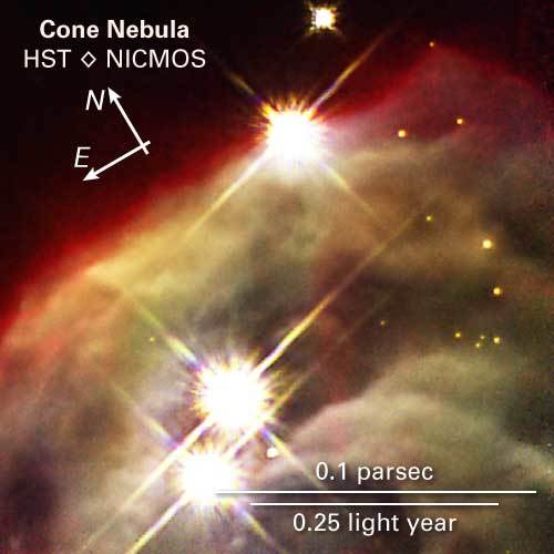 Dense Gas and Dust Beyond the Outer Layers of the Cone Nebula