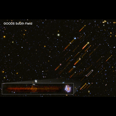 galaxies with colored lines