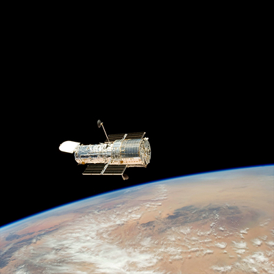 Hubble over Earth.