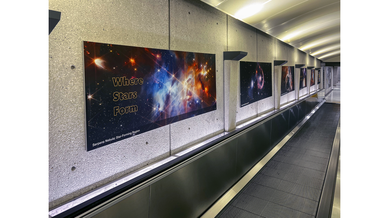 Webb Exhibit at Dulles International Airport